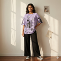 Purple Planet Printed Night Suit